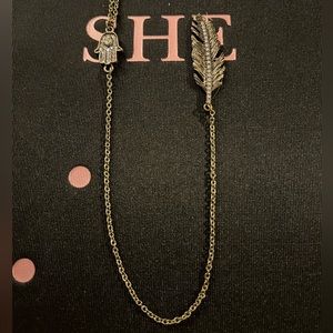 Brass necklace with pendant